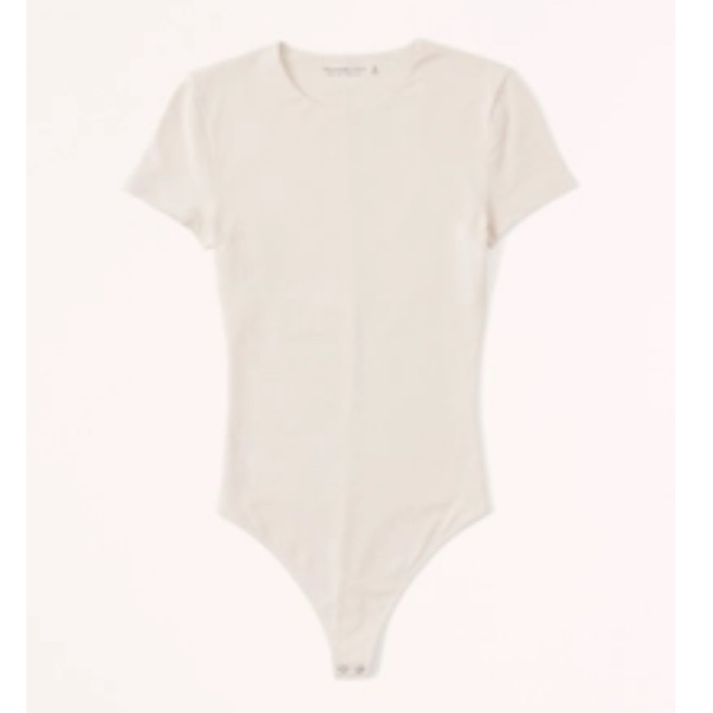 Abercrombie Short-Sleeve Cotton Seamless Fabric Crew Bodysuit